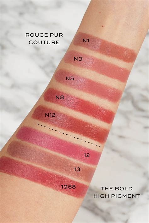 ysl rouge pur couture mat swatches|rouge pur couture matte lipstick.